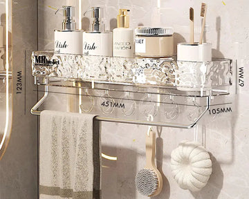 Glacier Pattern Triangular Bathroom Wall Shelf Organizer