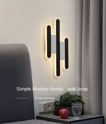 Modern LED Wall Lamp - Linear Light Strip for Bedroom